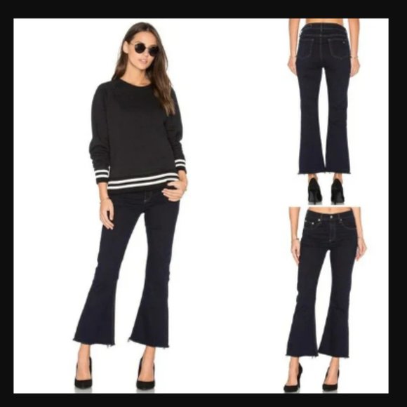 Rag & Bone Cropped Flare jeans size 30w BLACK - Picture 4 of 12